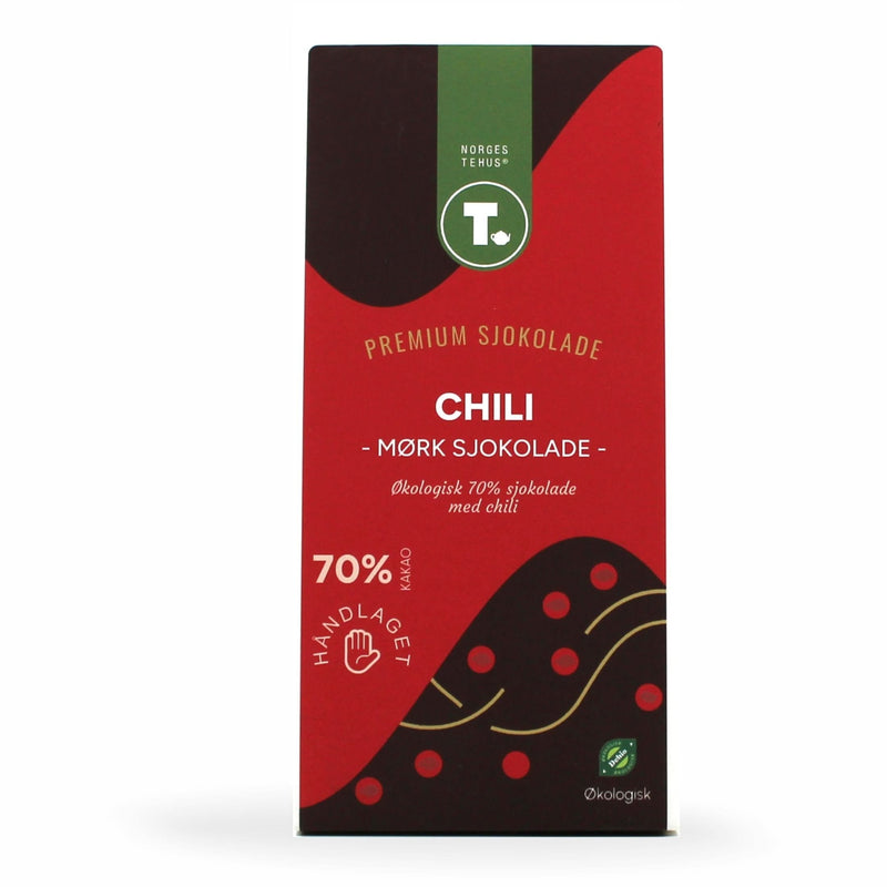 Mørk sjokolade 70% - Chili - økologisk